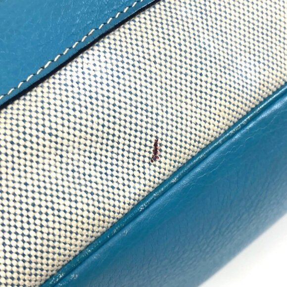 HERMES Shoulder bag Tote Bag Giardinier PM Shoulder Bag Leather/Canvas blue - Picture 9 of 16